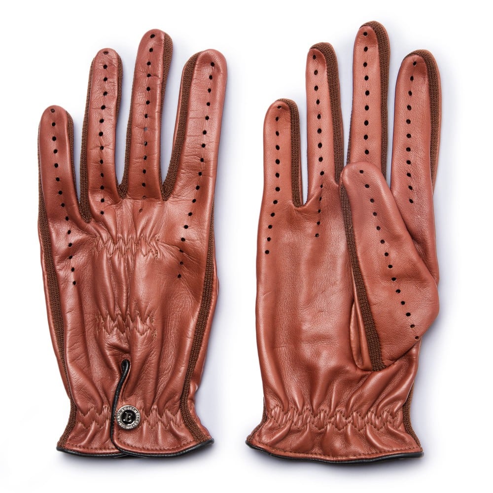 classical car brown leather driving gloves for woman, ladies & mens ...